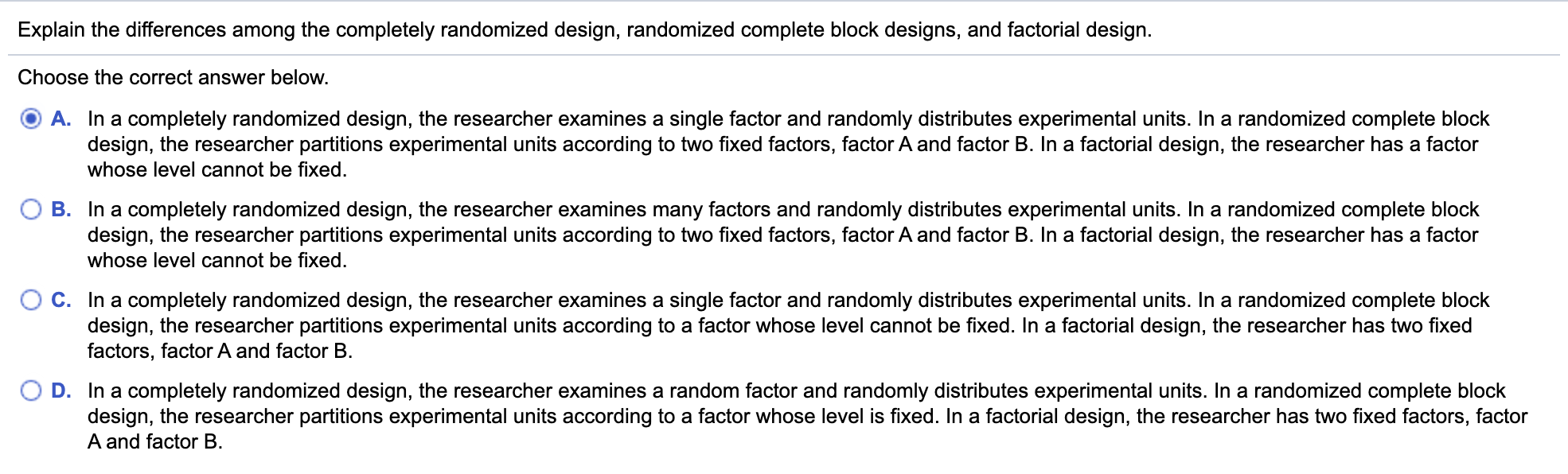 treatment A or treatment B. The data are given in the following