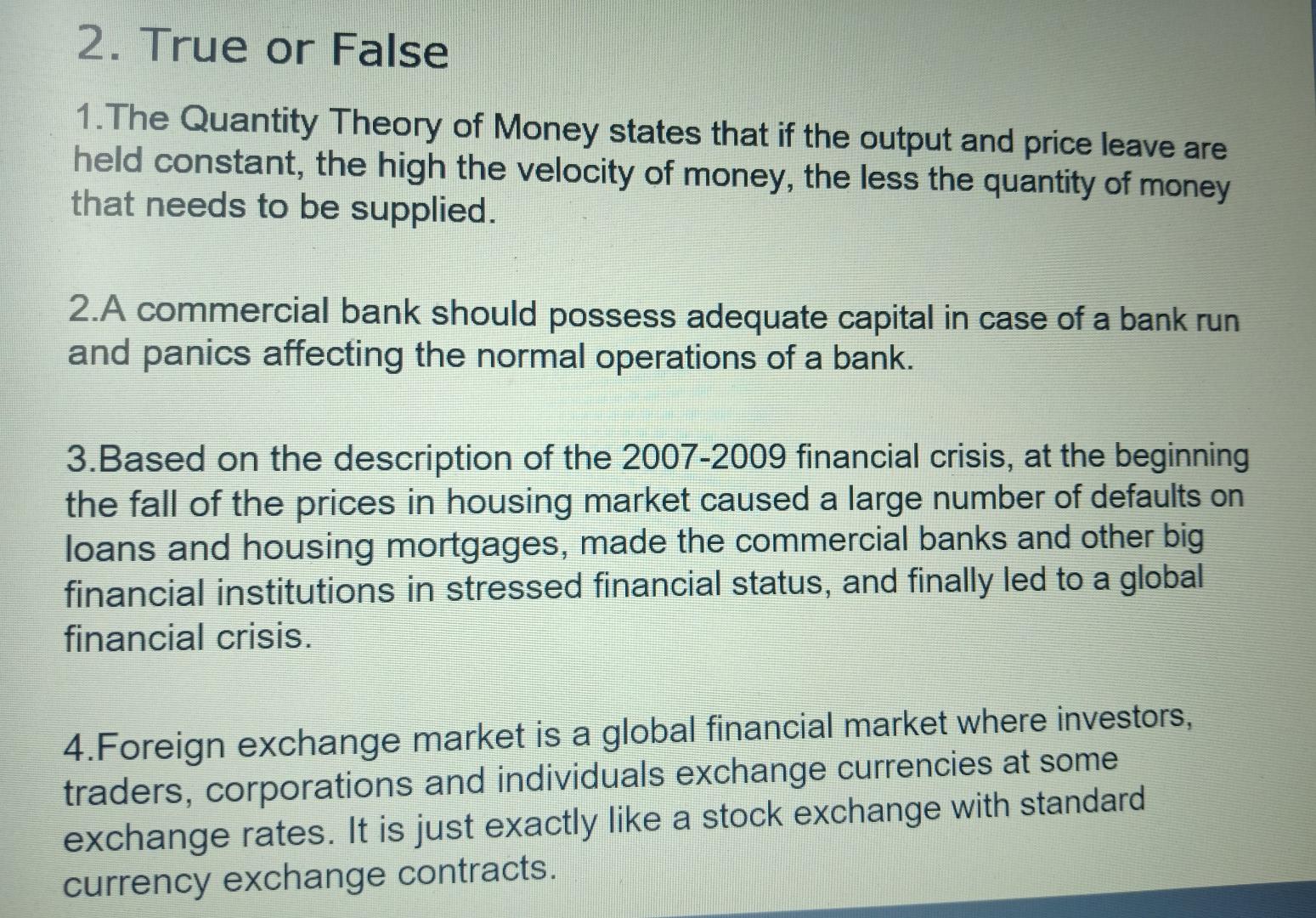 Old MathJax webview find please 2. True or False 1. The Quantity
