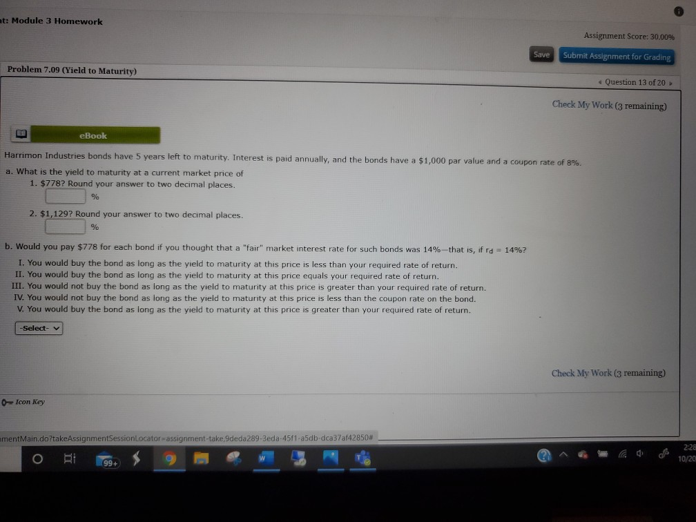  nt: Module 3 Homework Assignment Score: 30.00% Save Submit Assignment for