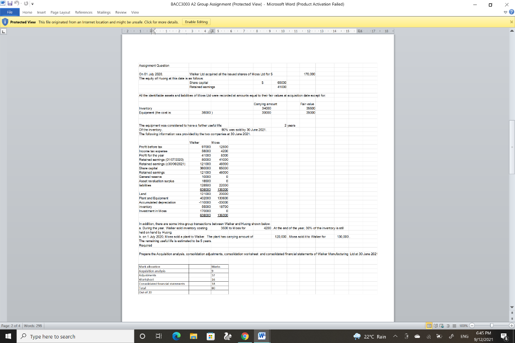  X 2 W 90 BACC3003 A2 Group Assignment (Protected View) -