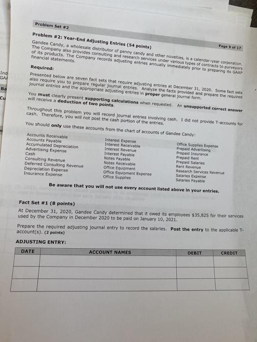  can someone help with Fact set 1? Problem Set #2 Page