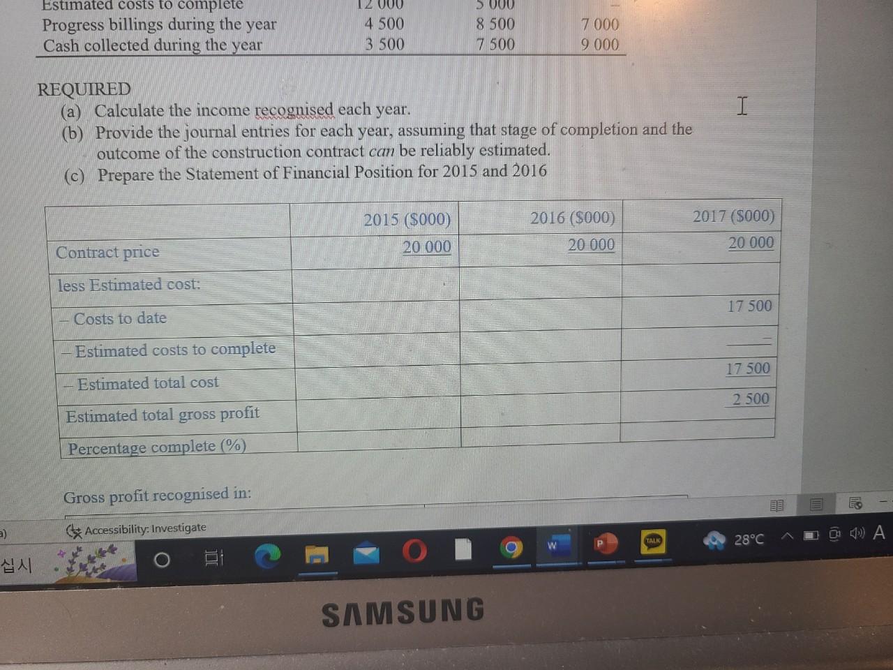 for Merewether Limited. It signs a fixed-price contract for total revenues of