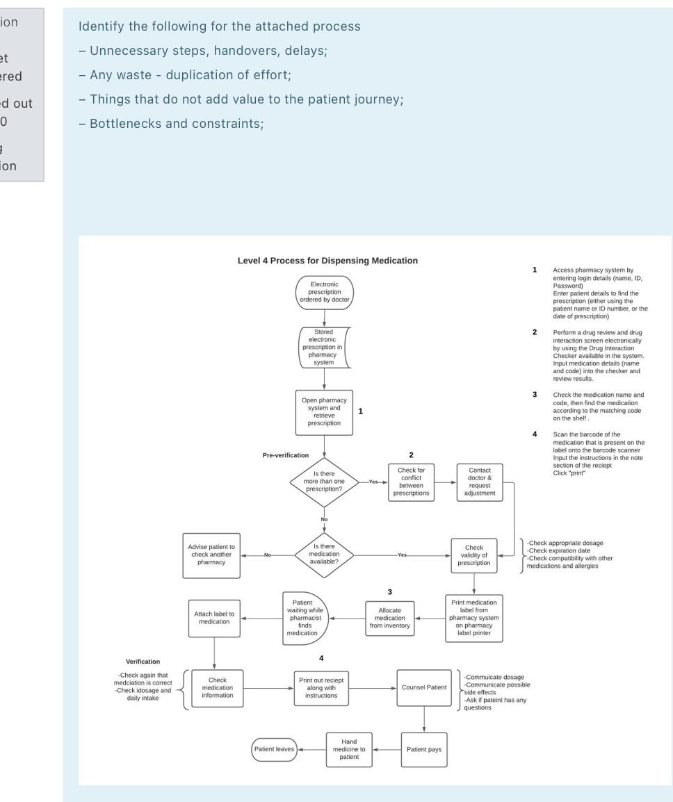 ion et ered Identify the following for the attached process -