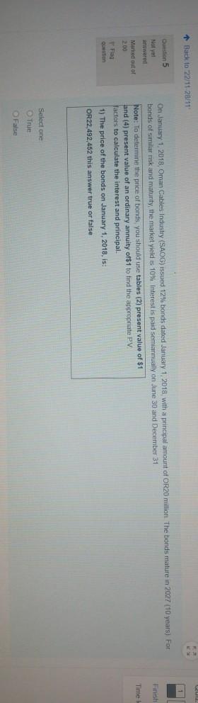  + Back to 22/11 28/11 Question 5 Not yet anwar Marted