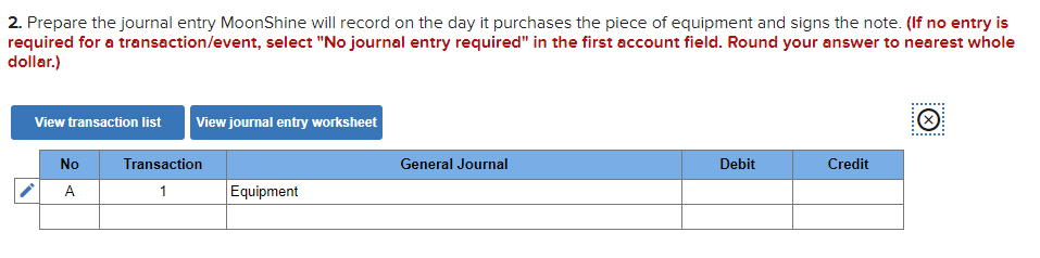 Company signed a note for $75,000 to purchase a new piece of