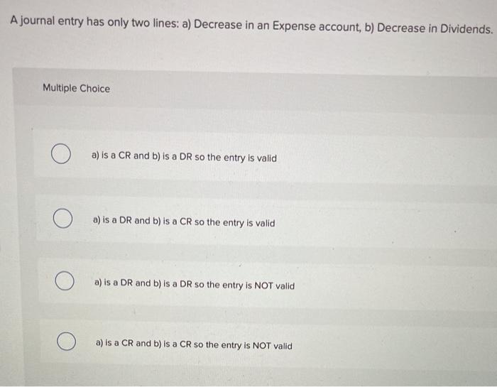 so the entry is valid a) is a CR and b) is