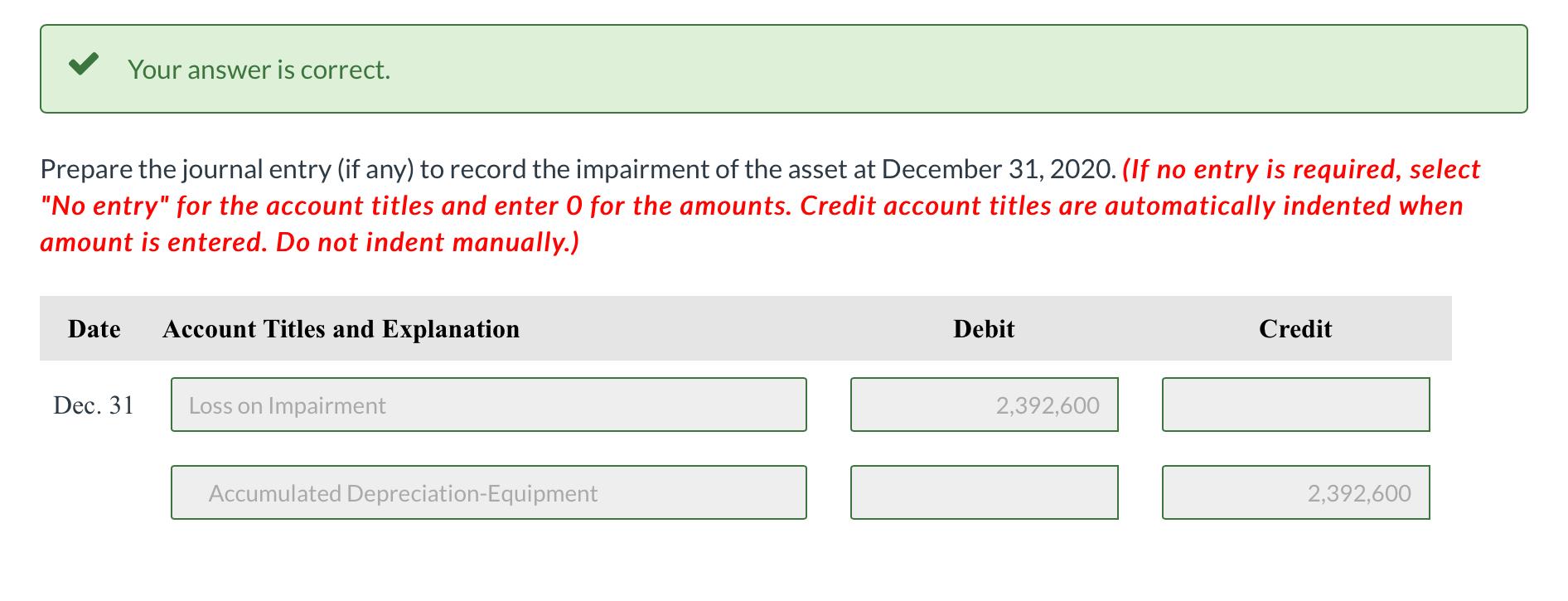 it Presented below is information related to equipment owned by Vaughn Company