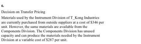 However, the same materials are available from the Components Division. The Components