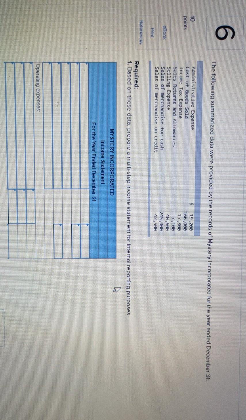 please solve this question 6 The following summarized data were provided