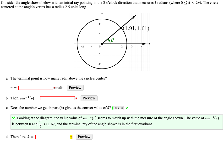  Consider the angle shown below with an initial ray pointing in