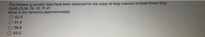 show the work (12) The folowing sample data have been obtianed for
