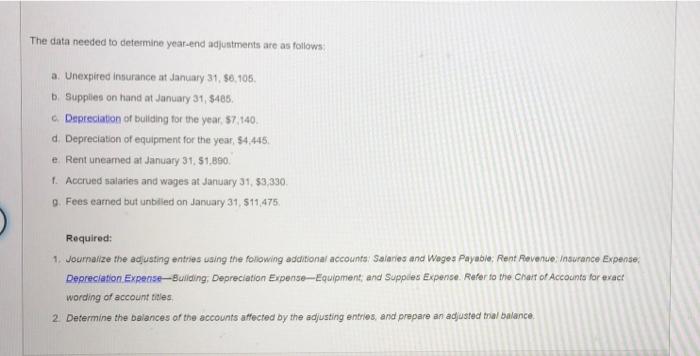 7.710.00 2 Accounts Receivable 37,935.00 3 Prepaid Insurance 7,070.00 - Supplies 2,125.00