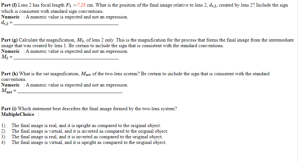 a common principal axis are separated by a distance which is greater