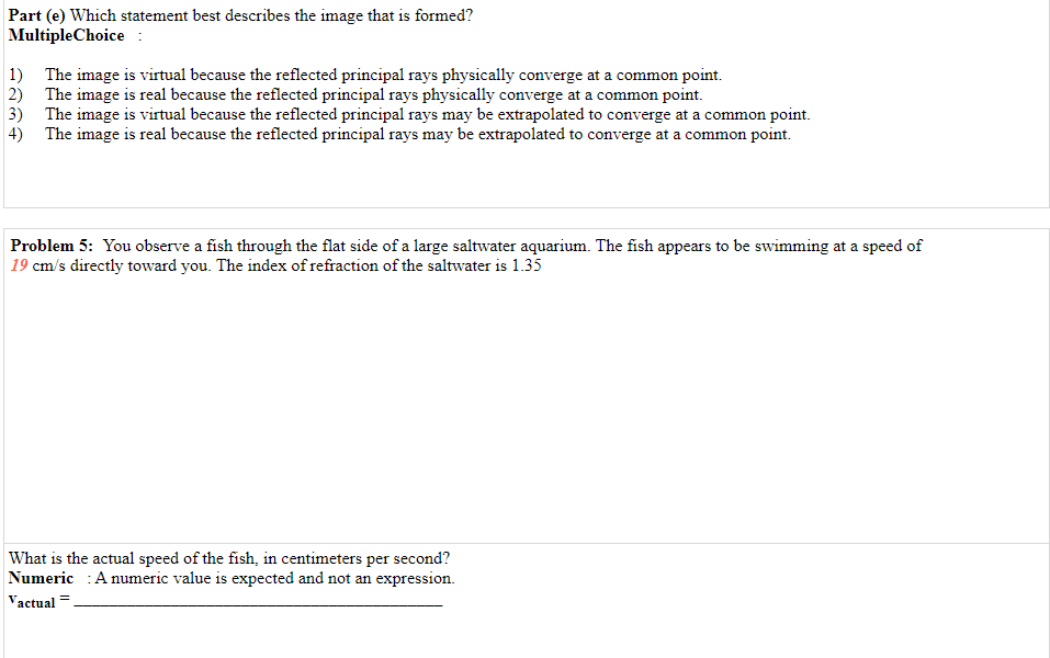 distance L to the right of the first lens. Part (a) An