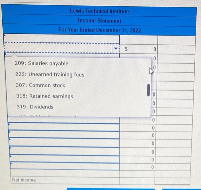 as of December 31, 2022, is found on the trial balance tab.