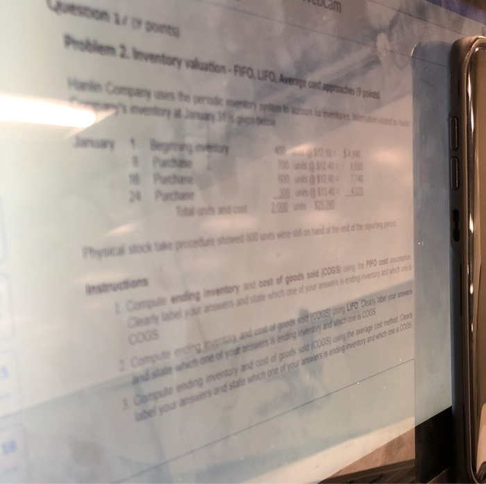  Leon Problem 2. Inventory valuation - FIFO, UFO, Averapa cont proches