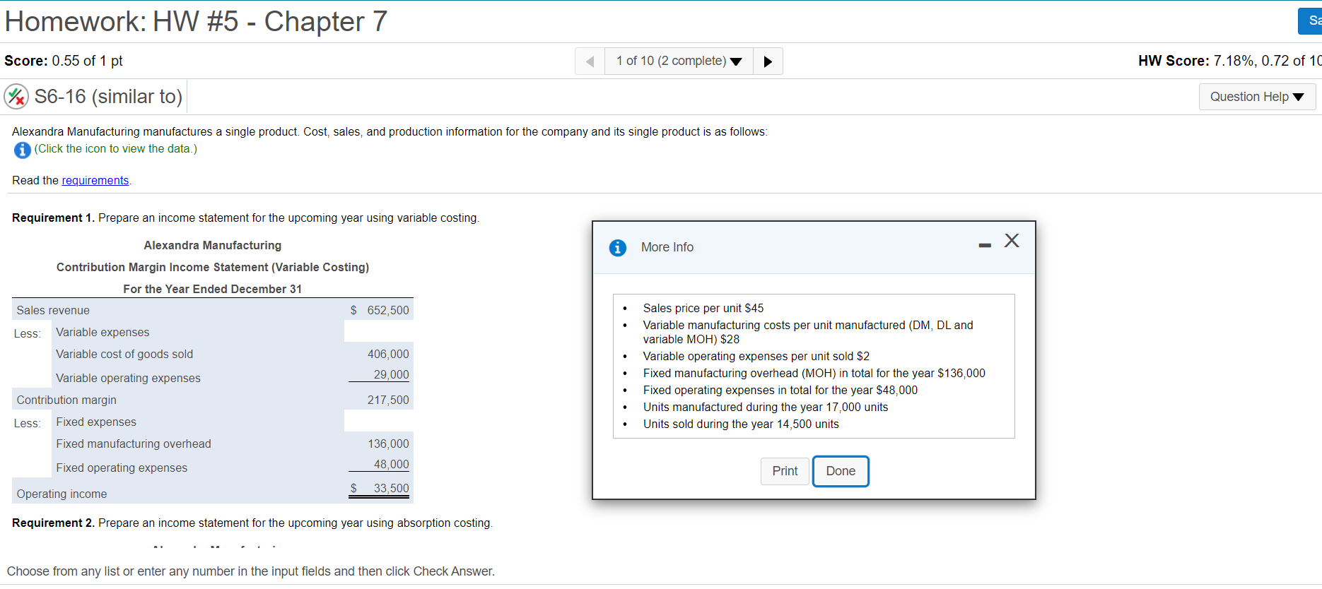 Requirements 2 and 3 please Homework: HW #5 - Chapter 7