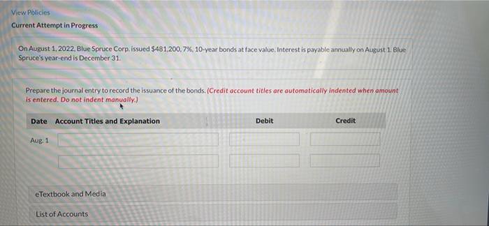  View Policies Current Attempt in Progress On August 1, 2022, Blue