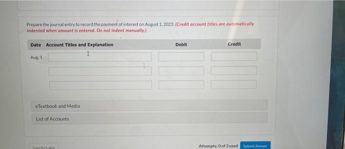 annually on August 1. Blue Spruce's year-end is December 31 Prepare the