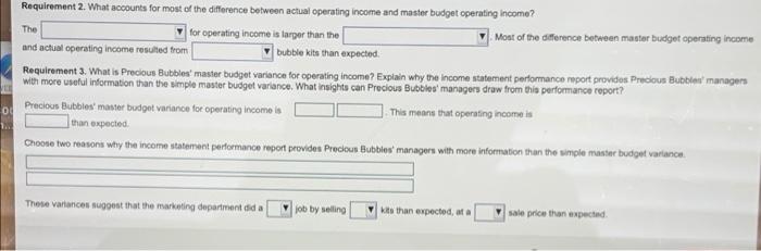 (Click the icon to view the flexible budget income statement.) Read the