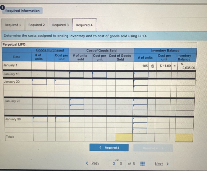 units @ $20.00 Date Activities Jan. 1 Beginning inventory Jan. 10 Sales