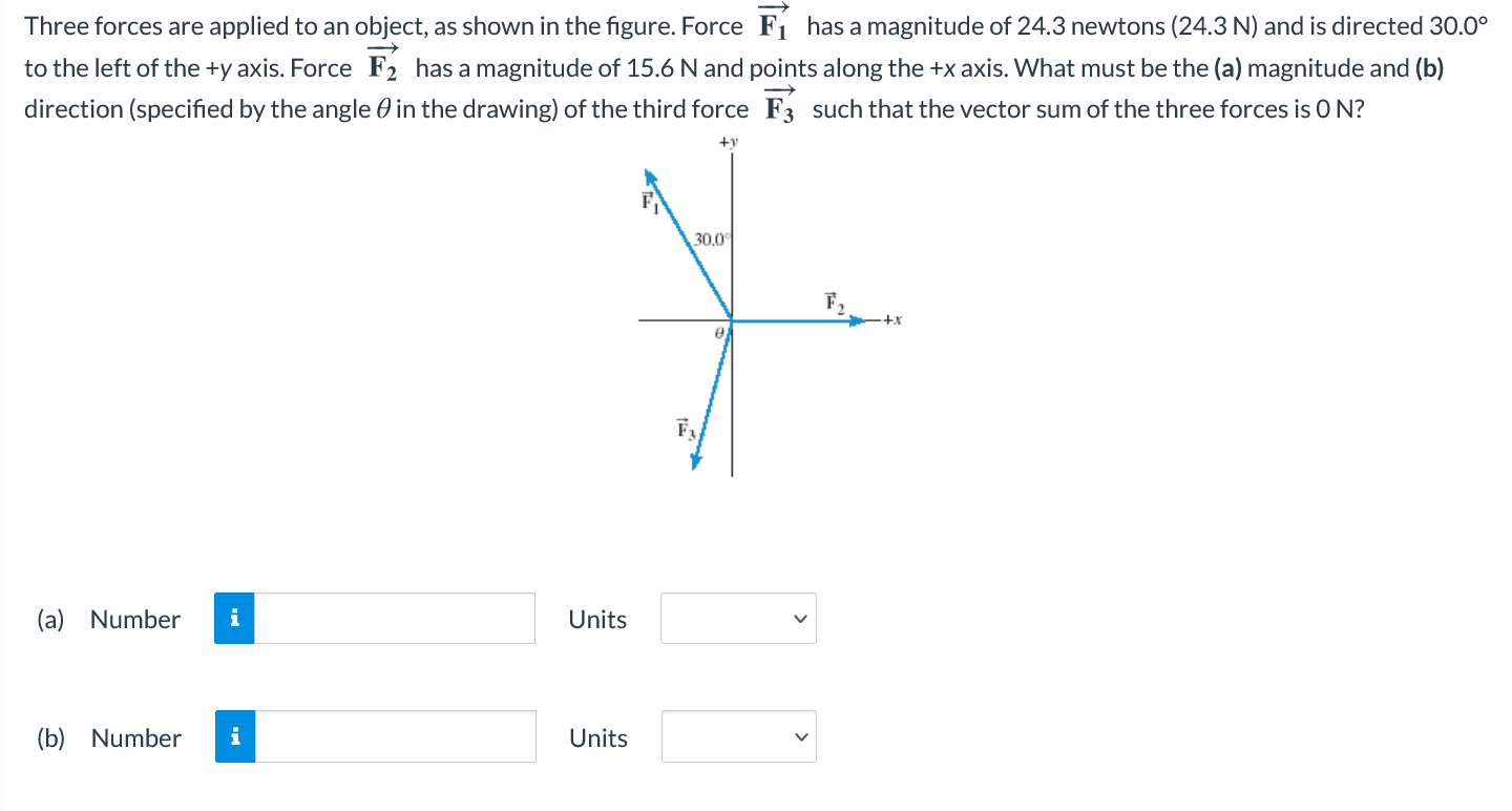  _). Three forces are applied to an object, as shown in