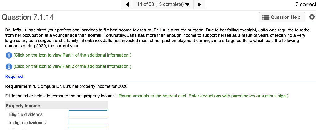 minus sign.) 14 of 30 (13 complete) 76 Question 7.1.11 Question Help