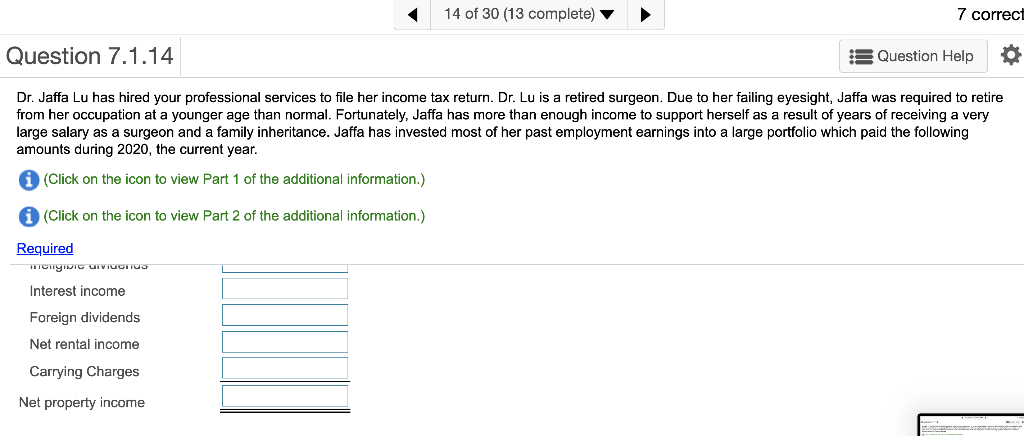 Additional info (part 1) Dr. Jaffa Lu has hired y from her