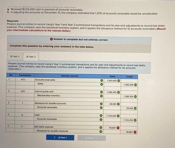 Accounts receivable transactions and bad debts adjustments LO C1, P2, P3 Liang
