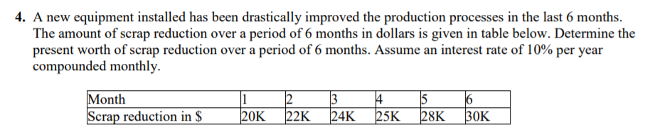 No excel and please write clearly. Thank you. 4. A new