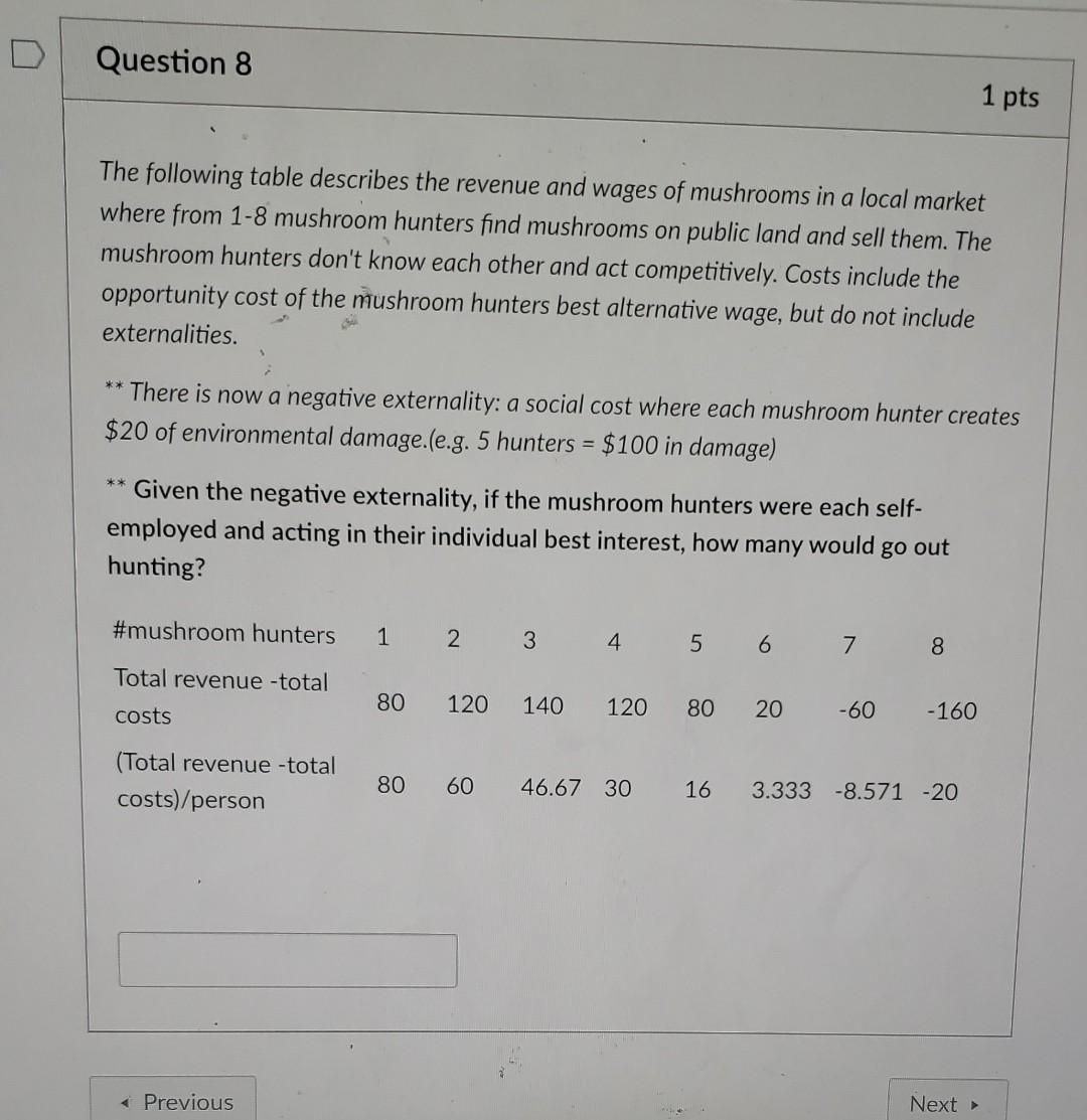 and wages of mushrooms in a local market where from 1-8 mushroom