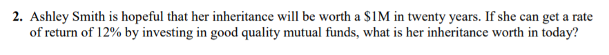  No excel and please write clearly. Thank you. 2. Ashley Smith