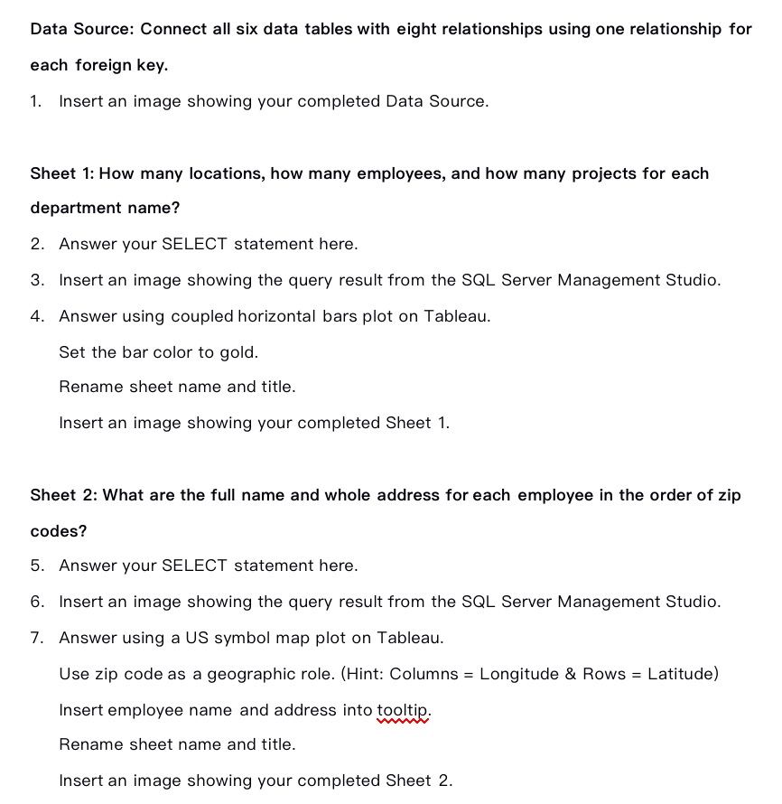  Data Source: Connect all six data tables with eight relationships using