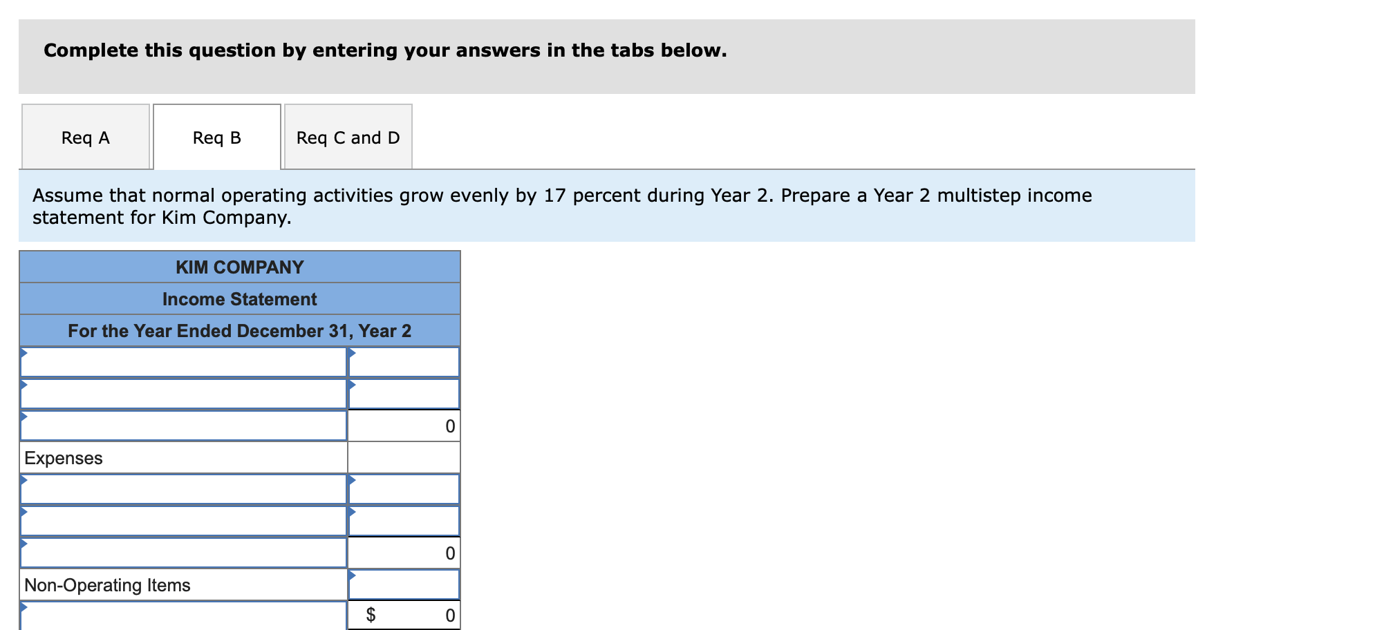 it.In Year 1, Kim Company sold land for $113,000 cash. The land