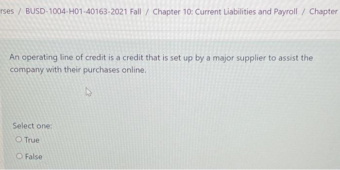  rses / BUSD-1004-H01-40163-2021 Fall / Chapter 10: Current Liabilities and Payroll