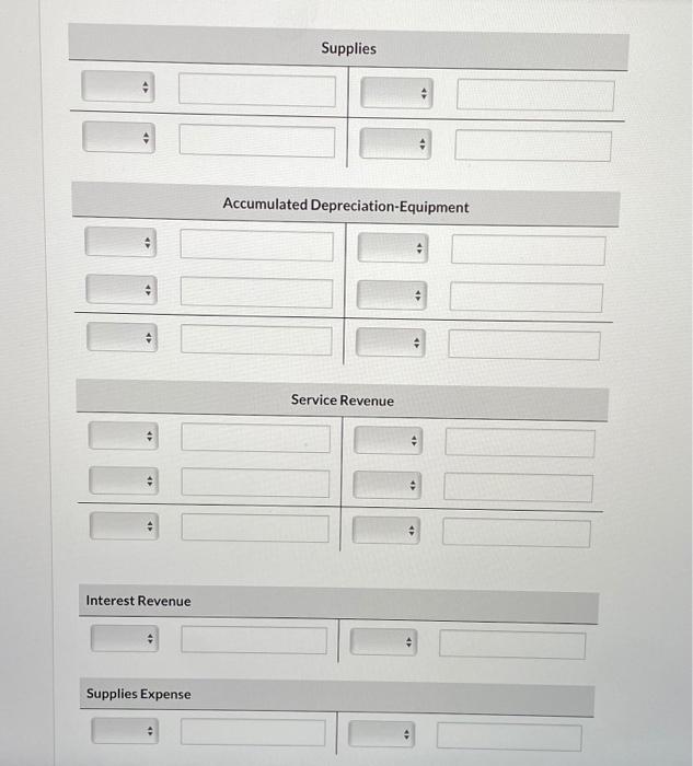 Notes receivable Equipment 12,000 26,900 Accumulated depreciation-equipment $8,070 Accounts payable 5,000 H.