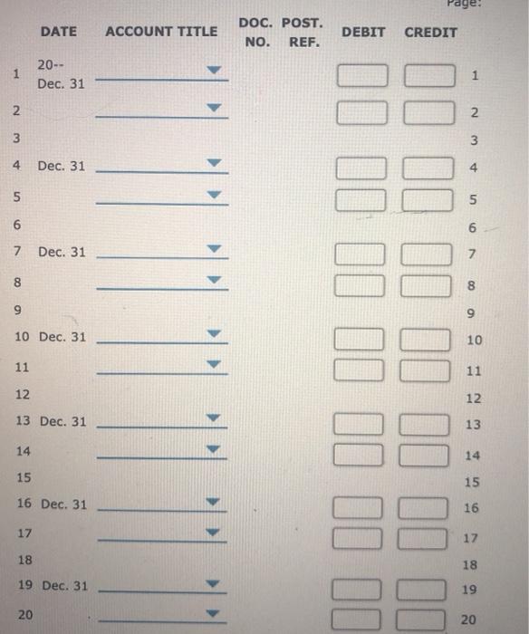 owned by Molly Young is shown in the End-of-Period Spreadsheet. Year-end adjustment