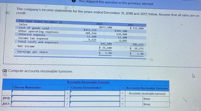 year-end balance sheets follow. At December 31 2018 Assets 2017 2016 Cash