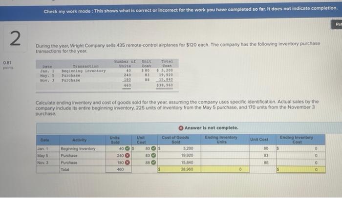  Check my work mode : This shows what is correct or