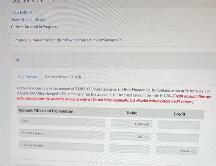 Utley the amount collected plus 1 month's interest on the note. (Credit