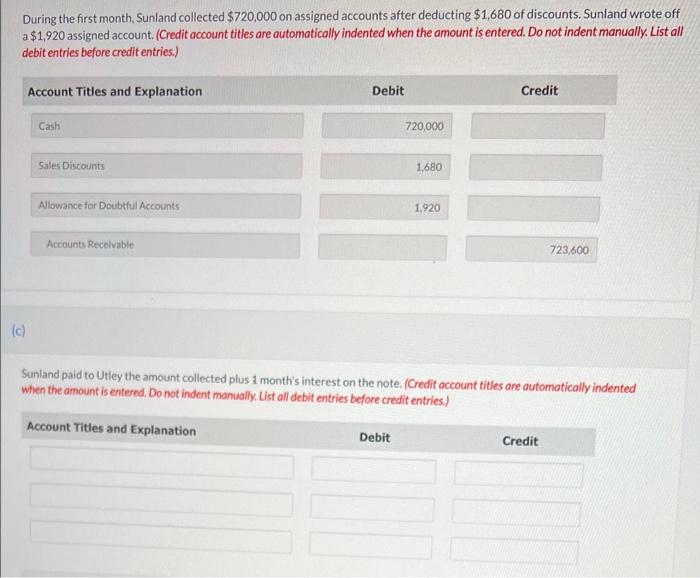 occount titles are automatically indented when the amount is entered. Do not