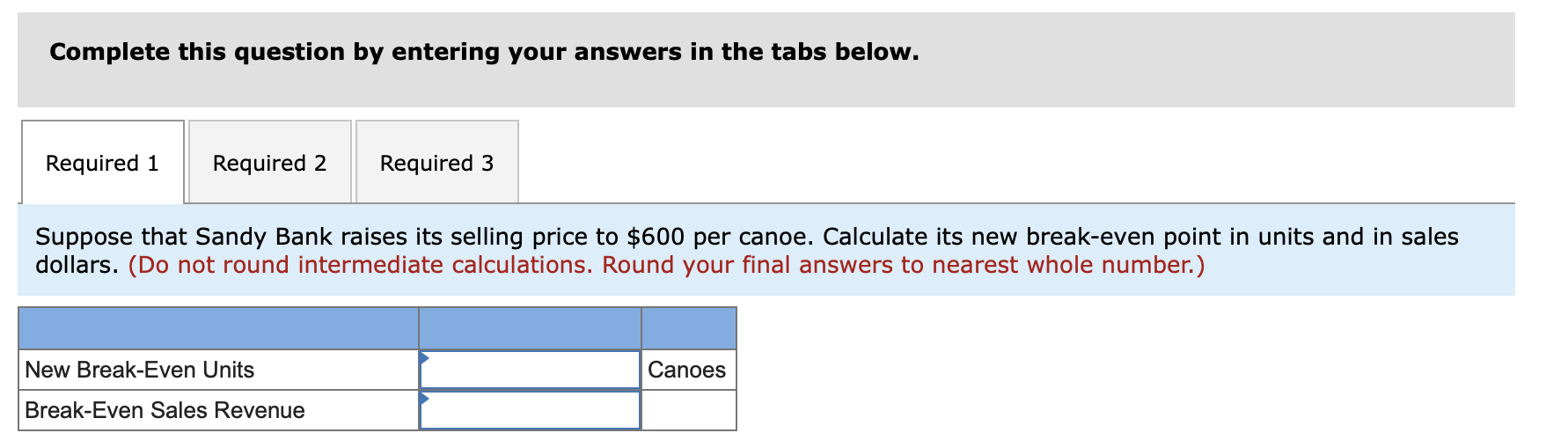 Calculating Margin of Safety, Target Profit (LO 6-1, 6-2, 6-3, 6-4] Sandy