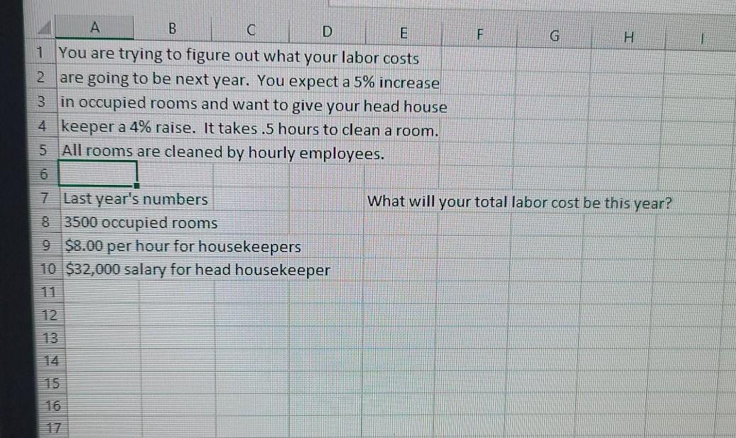 3 A B D E F G H 1 You are