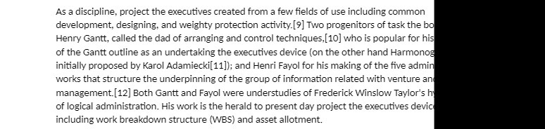 As a discipline, project the executives created from a few fields