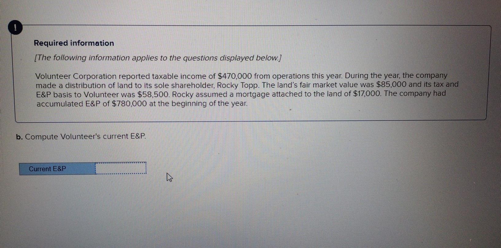 Thanks ! Required information [The following information applies to the questions displayed