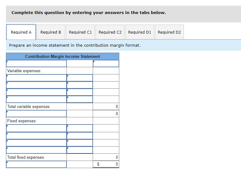 what-if questions LO 7, 8, 9 Shown here is an income statement
