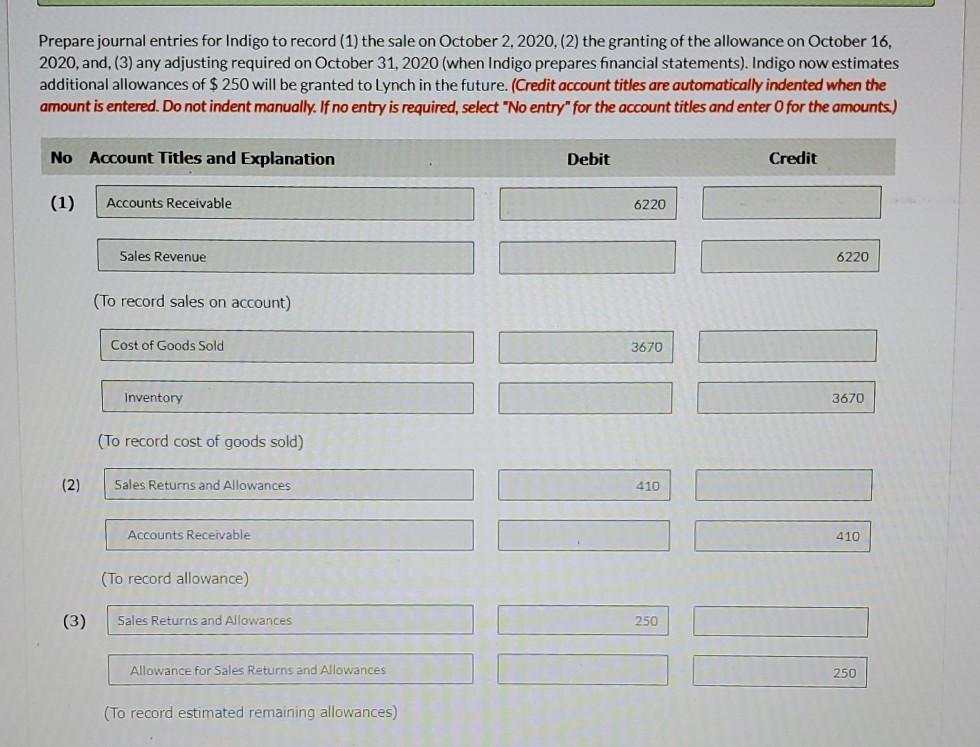 cost of $3,670) to Lynch Outfitters. As part of the sales agreement,