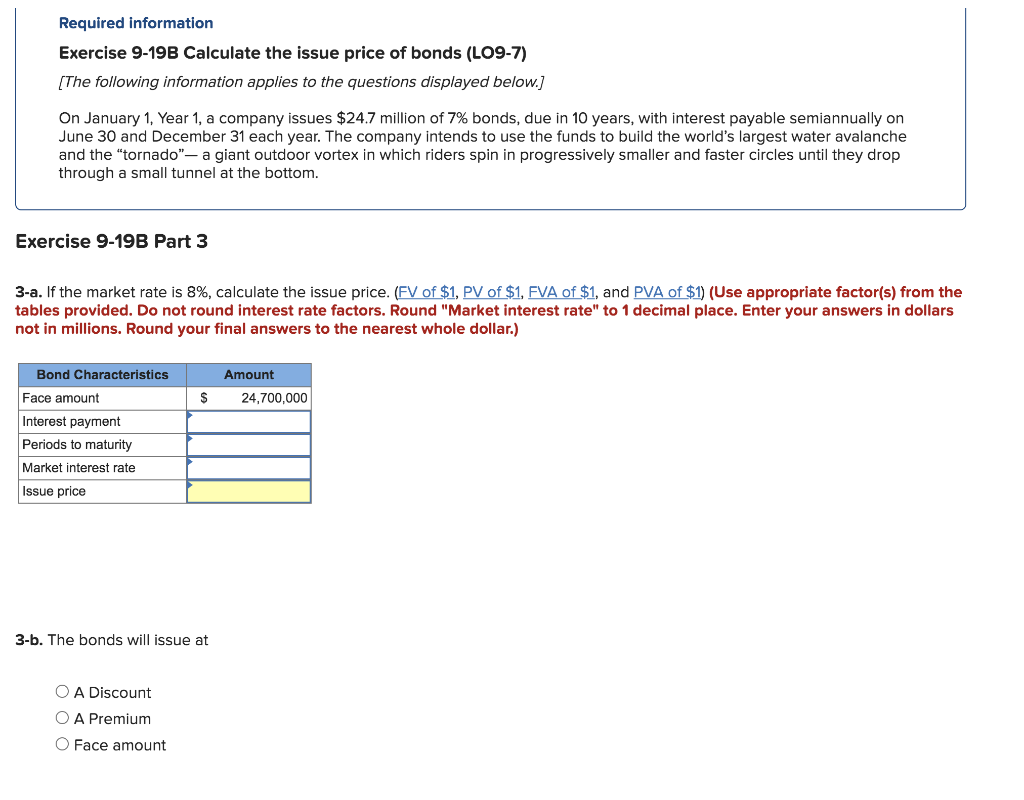 how to fill out these tables. Thank you for your help!!! Required