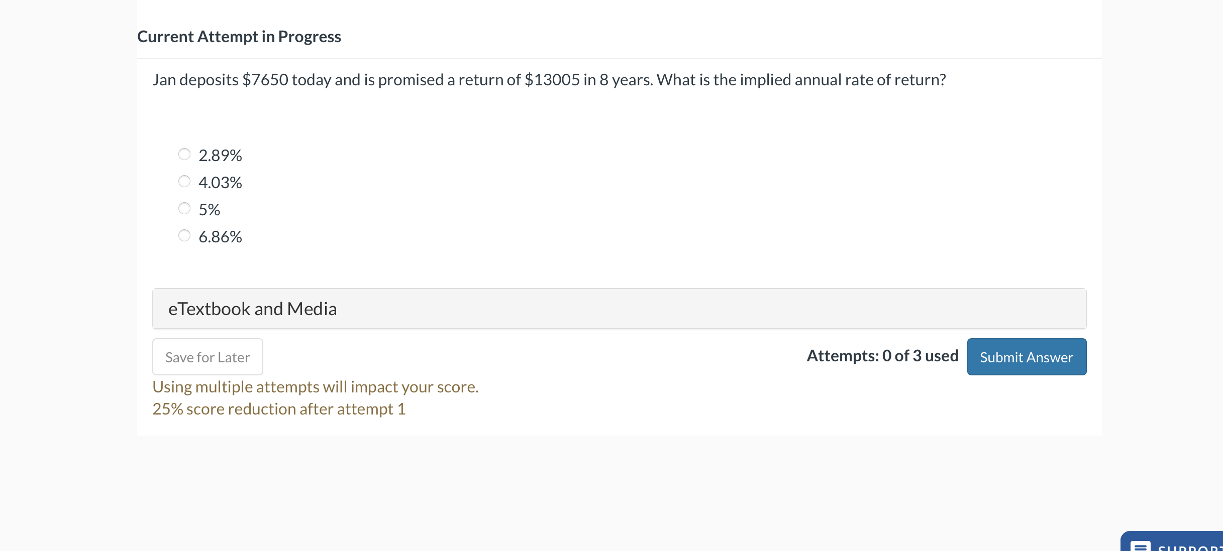  Current Attempt in Progress Jan deposits $7650 today and is promised