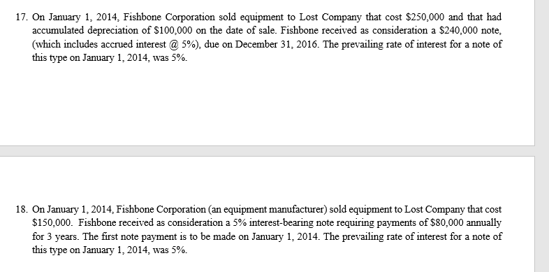 for Fishbone Corporation and all necessary entries from 2014-2016. B. Record the